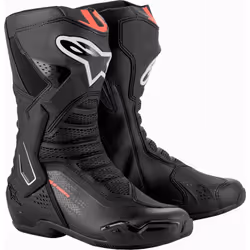 Alpinestars SMX-6 V3 Fluo Bottes de moto, noir-rouge, taille 39 pour Hommes