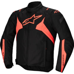Alpinestars T-Jaws V4 Veste textile de moto imperméable, noir-rouge, taille XL pour Hommes