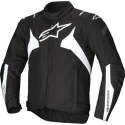 Alpinestars T-Jaws V4 Veste textile de moto imperméable, noir-blanc, taille 2XL pour Hommes