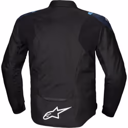 Alpinestars T-Jaws V4 Veste textile de moto imperméable, noir-bleu, taille XL pour Hommes