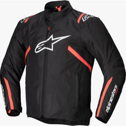 Alpinestars T-SPS V2 Blouson textile de moto imperméable, noir-rouge, taille 4XL pour Hommes