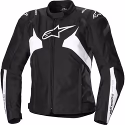 Alpinestars Stella T-Jaws V4 imperméable dames motocycle textile veste, noir-blanc, taille XL pour Femmes