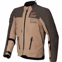 Alpinestars AMT-8 Stretch Drystar XF Veste textile de moto imperméable, brun, taille 2XL pour Hommes
