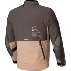 Alpinestars AMT-8 Stretch Drystar XF Veste textile de moto imperméable, brun, taille 2XL pour Hommes