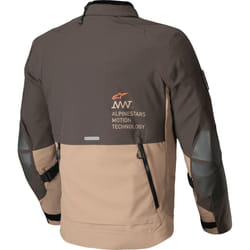 Alpinestars AMT-8 Stretch Drystar XF Veste textile de moto imperméable, brun, taille 4XL pour Hommes