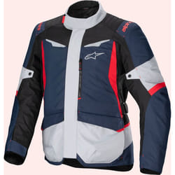 Alpinestars ST-1 Veste textile de moto imperméable, noir-rouge-bleu, taille 4XL pour Hommes
