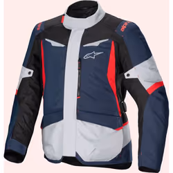 Alpinestars ST-1 Veste textile de moto imperméable, noir-rouge-bleu, taille 4XL pour Hommes