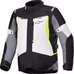 Alpinestars ST-1 Veste textile de moto imperméable, noir-gris-jaune, taille 2XL pour Hommes