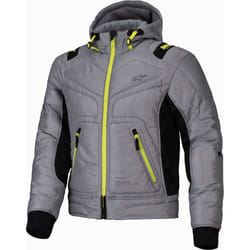 Alpinestars Mohobbs Veste textile de moto imperméable, gris-jaune, taille 2XL pour Hommes