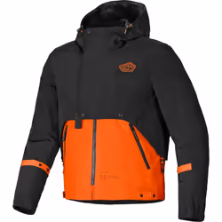 Alpinestars Mootant WP Veste textile de moto imperméable, noir-orange, taille L pour Hommes