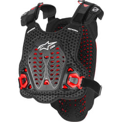 Alpinestars A-5 Plasma Armure de poitrine, noir-rouge, taille XL 2XL pour Hommes