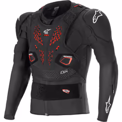 Alpinestars Bionic Pro V3 Plasma Veste de protection, noir-rouge, taille XL pour Hommes