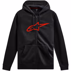 Alpinestars Ageless V3 Sweat à capuche zippé, noir-rouge, taille S pour Hommes