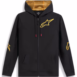 Alpinestars Sessions V3 Sweat à capuche zippé, noir-or, taille L pour Hommes