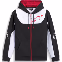 Alpinestars Sessions V3 Sweat à capuche zippé, noir-blanc-rouge, taille S pour Hommes
