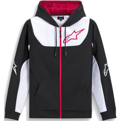 Alpinestars Sessions V3 Sweat à capuche zippé, noir-blanc-rouge, taille 2XL pour Hommes