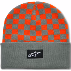 Alpinestars Checkered Cuff Beanie, vert-orange pour Hommes