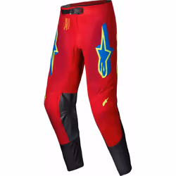 Alpinestars Supertech Maker Pantalons de motocross, rouge-jaune, taille 32 pour Hommes