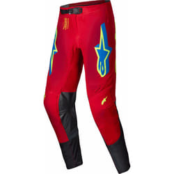 Alpinestars Supertech Maker Pantalons de motocross, rouge-jaune, taille 32 pour Hommes