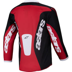 Alpinestars Racer Veil Maillots de motocross pour enfants, noir-rouge, taille 2XS pour Des gamins