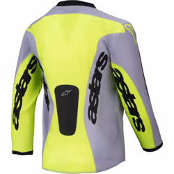 Alpinestars Racer Veil Maillots de motocross pour enfants, gris-jaune, taille XS pour Des gamins