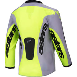 Alpinestars Racer Veil Maillots de motocross pour enfants, gris-jaune, taille XS pour Des gamins