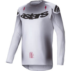 Alpinestars Supertech Maker Maillot de motocross, noir-argent, taille L pour Hommes