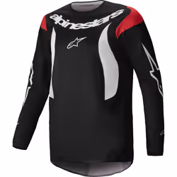 Alpinestars Fluid Haul Maillot de motocross, noir-blanc-rouge, taille XL pour Hommes