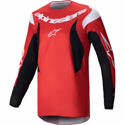 Alpinestars Fluid Haul Maillot de motocross, noir-rouge, taille XL pour Hommes