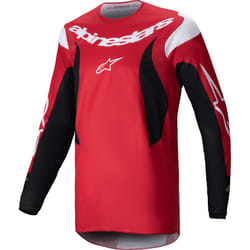 Alpinestars Fluid Haul Maillot de motocross, noir-rouge, taille 2XL pour Hommes