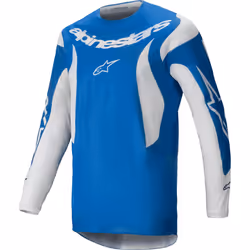 Alpinestars Fluid Haul Maillot de motocross, blanc-bleu, taille 2XL pour Hommes