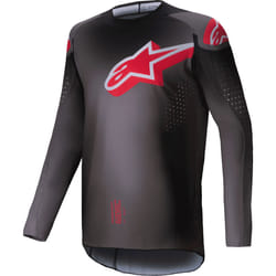 Alpinestars Supertech Lipan Maillot de motocross, gris-rouge, taille M pour Hommes