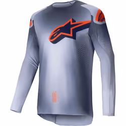 Alpinestars Supertech Lipan Maillot de motocross, gris-orange, taille M pour Hommes