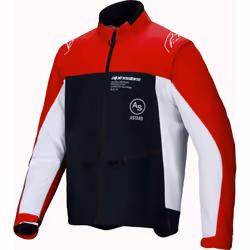 Alpinestars Lite-Dura Softshell Blouson de motocross, noir-blanc-rouge, taille M pour Hommes