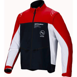 Alpinestars Lite-Dura Softshell Blouson de motocross, noir-blanc-rouge, taille XL pour Hommes
