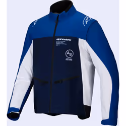 Alpinestars Lite-Dura Softshell Blouson de motocross, blanc-bleu, taille L pour Hommes