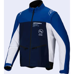 Alpinestars Lite-Dura Softshell Blouson de motocross, blanc-bleu, taille 2XL pour Hommes