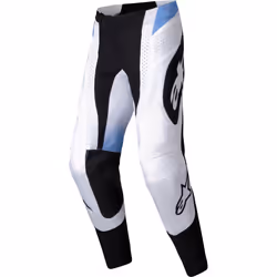 Alpinestars Techstar Melt Pantalons de motocross, noir-blanc-bleu, taille 34 pour Hommes