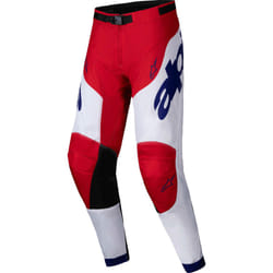 Alpinestars Racer Veil Pantalons de motocross, blanc-rouge, taille 32 pour Hommes