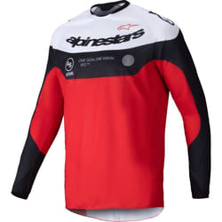 Alpinestars Pro-Dura Maillot de motocross, noir-blanc-rouge, taille S pour Hommes