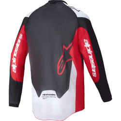 Alpinestars Pro-Dura Maillot de motocross, noir-blanc-rouge, taille M pour Hommes
