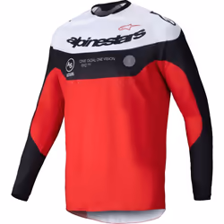 Alpinestars Pro-Dura Maillot de motocross, noir-blanc-rouge, taille 2XL pour Hommes