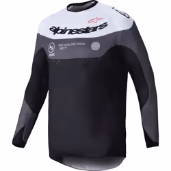Alpinestars Pro-Dura Maillot de motocross, noir-gris-blanc, taille 2XL pour Hommes