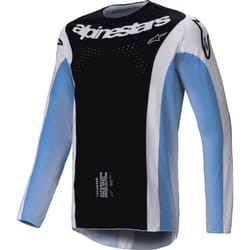 Alpinestars Techstar Melt Maillot de motocross, noir-bleu, taille L pour Hommes