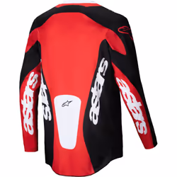 Alpinestars Racer Veil Maillot de motocross, noir-rouge, taille M pour Hommes