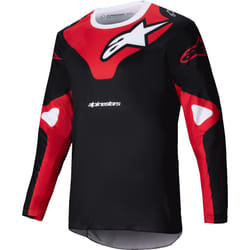 Alpinestars Racer Veil Maillot de motocross, noir-rouge, taille L pour Hommes