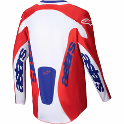 Alpinestars Racer Veil Maillot de motocross, blanc-rouge, taille S pour Hommes