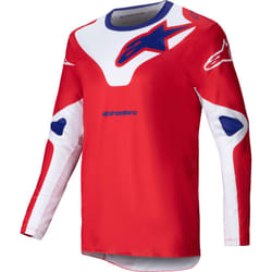Alpinestars Racer Veil Maillot de motocross, blanc-rouge, taille L pour Hommes