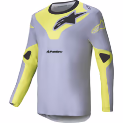 Alpinestars Racer Veil Maillot de motocross, gris-jaune, taille XL pour Hommes