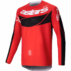 Alpinestars Techstar Dreem Maillot de motocross, noir-rouge, taille L pour Hommes